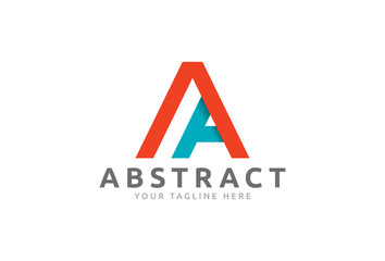 Letter A and A logo. Minimal Logotype Concept. Intersected Initial A origami Style for Universal Brand, Business, Company, Corporate Related with Initial A.