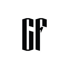 CF monogram logo design letter text name symbol monochrome logotype alphabet character simple logo