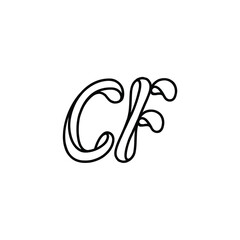 CF monogram logo design letter text name symbol monochrome logotype alphabet character simple logo