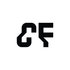CF monogram logo design letter text name symbol monochrome logotype alphabet character simple logo