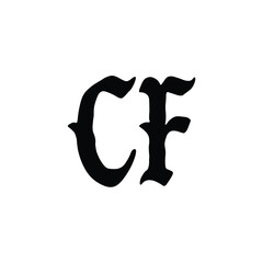 CF monogram logo design letter text name symbol monochrome logotype alphabet character simple logo
