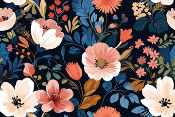 Sophisticated Abstract Floral Patterns for Home Decor and Wallpaper