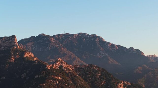 Scenery at the top of Mount Tai in Tai'an