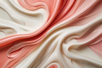 Obraz premium Modern Chic Design Featuring Elegant Ivory and Salmon Flowing Patterns