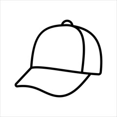 Hat  Icon Symbol isolated white background. vector illustration. color editable.