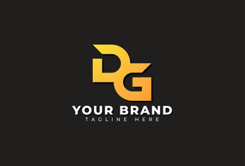 Combined Initial D and G Logo Design Element
