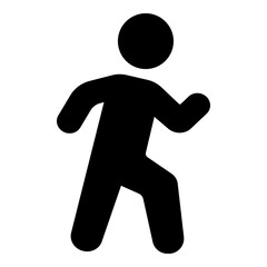 Jogging, running glyph solid icon