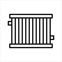 radiator Icon Symbol isolated white background. vector illustration. color editable.
