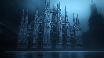 Fototapeta premium Milan Lombardia Italy Duomo Cathedral Long Exposure