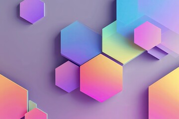Minimalist Hexagonal Gradient Pattern for Creative Digital Banner Background