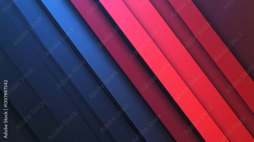 Leinwandbilder Stylish gradient background showcasing smooth transitions and abstract lines representing political movement and progress ideas Generative AI