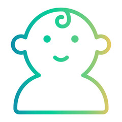 baby Line Gradient Icon