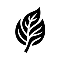 Leaf logo black and white