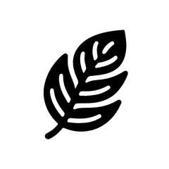 Leaf logo black and white