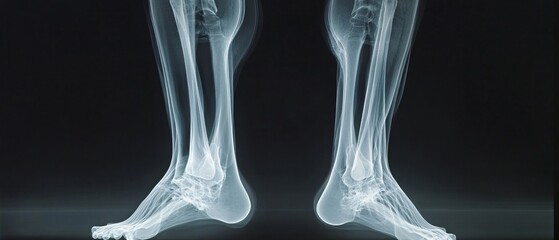 Detailed Human Leg X-ray for Medical Diagnosis