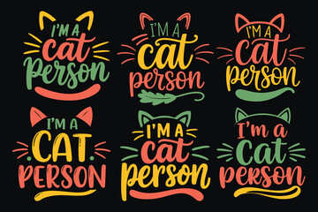 I'm a Cat Person Cute & Colorful Cat Lover Design