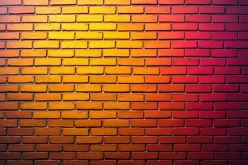Obraz premium Vibrant Gradient Brick Wall Texture