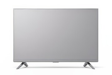 Modern Flat Screen Television Mockup, Gray Color,  Blank Screen,  Digital Display