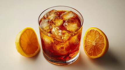 Casino cocktail garnished with lemon slices and served in a clean, elegant glass on a white background