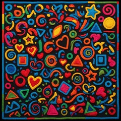 Abstract image of colorful geometric shapes