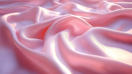 Obraz premium Pink Silk Fabric Drape Abstract Background Illustration