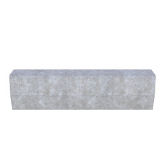 Curb, 3d illustration isolated on white background