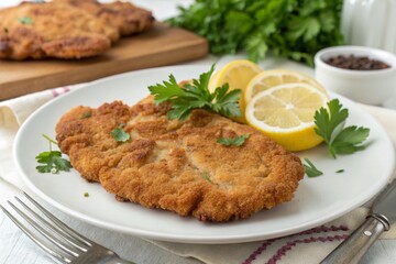 Milanese-style breaded veal cutlet