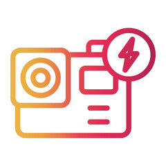 camera Line Gradient Icon