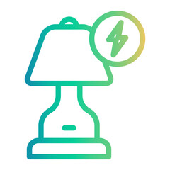 desk Line Gradient Icon