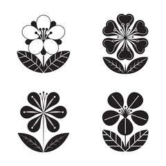 Fototapeta premium set of floral design elements