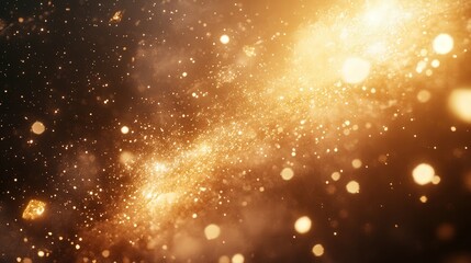 Obraz premium night sky illuminated by dazzling gold fireworks in an outdoor environment