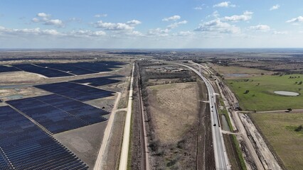 Solar panel farms in Texas