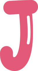 alphabet font letter with pink color