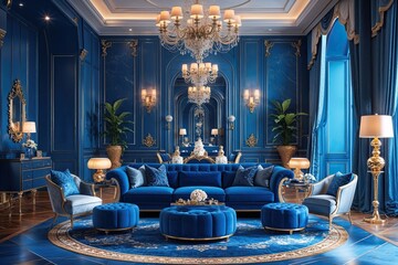 Striking Cobalt Royal Layout with Elegant Design and Luxurious Aesthetic
