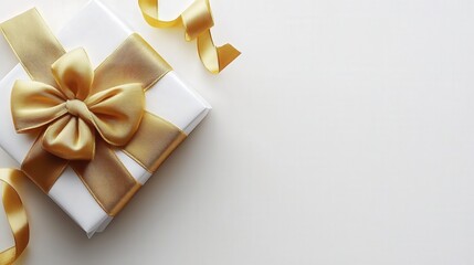 luxury gift with a radiant gold ribbon