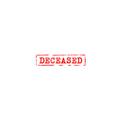 deceased worn rubber stamp