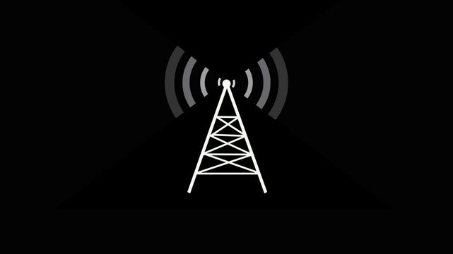 5G speed tower connection illustration design over