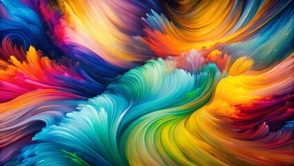Obraz premium Artistic Brushstroke Background with Gradient Colors, Copy Space Left