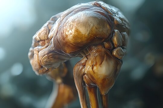 Alien Brain Anatomy Closeup Study