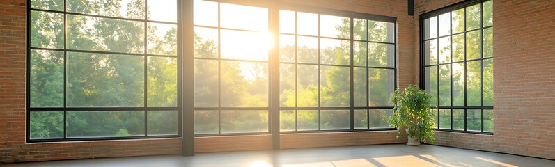 Industrial-style loft building featuring exposed brick elements in a modern urban setting.