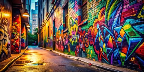 Naklejka premium Artistic Urban Street Art Doodle Texture Background - Grunge Wall Graffiti Design