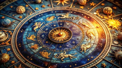 Astrology Wheel Chart:  Mystical Zodiac Symbols & Birth Chart Reading