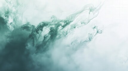 green smoke forming captivating flame designs, delivering a striking and mystical visual effect with ethereal colors