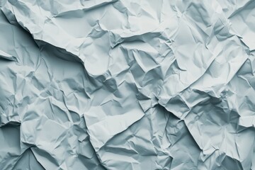 Obraz premium Crumpled Light Blue Paper Texture Background for Creative Use