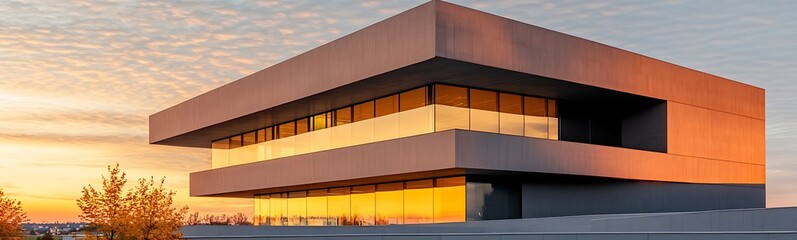 Obraz premium A low-angle view of a modern skyscraper showcasing contemporary architecture and design.