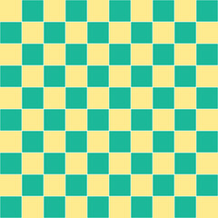 Green and yellow colors of checkerboard pattern.
