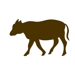 Cow collection vector silhouette
