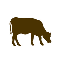 Cow collection vector silhouette

