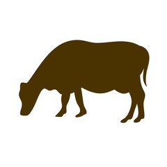 Cow collection vector silhouette
