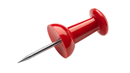 Red Push Pin: High-Resolution Image for Design & Branding
